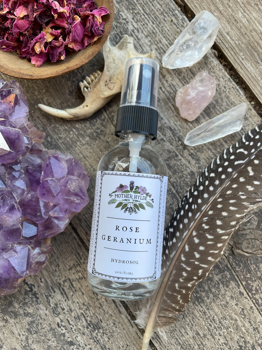 Rose Geranium Hydrosol Mother Hylde Facial Toner Plant Waters Essential