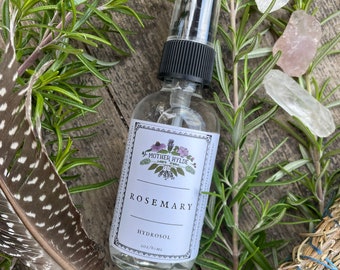 Rosemary Hydrosol Mother Hylde facial toner plant waters essential oil room spray hydrosols liquid smudge divination meditation 2oz