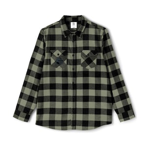 Loon Embroidered Flannel Shirt, Rugged Quality Outerwear, Outdoorsy Unisex Plaid Top, North Woods Vintage Button-Up, Wildlife Pocket Tee,
