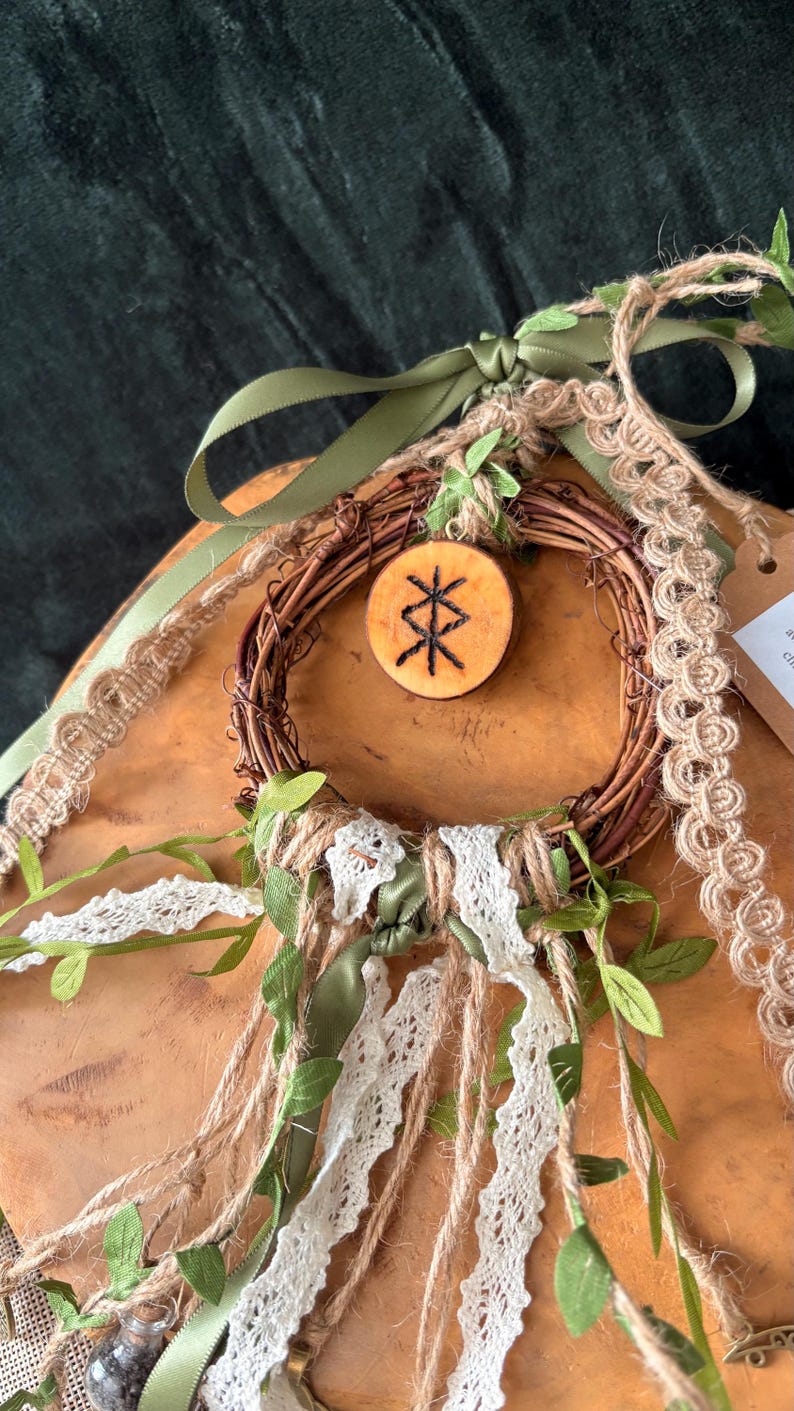 Cottagecore Witch Bells for Protection – Hedge Witch Celtic Inspired Door Hanging image 15