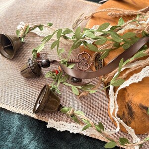 Cottagecore Witch Bells for Protection – Hedge Witch Celtic Inspired Door Hanging image 14
