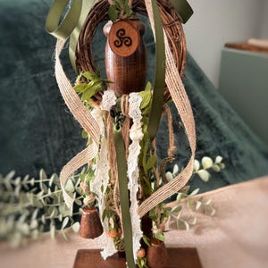 Cottagecore Witch Bells for Protection – Hedge Witch Celtic Inspired Door Hanging image 5