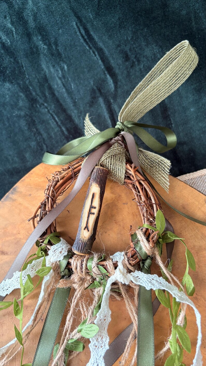 Cottagecore Witch Bells for Protection – Hedge Witch Celtic Inspired Door Hanging image 12