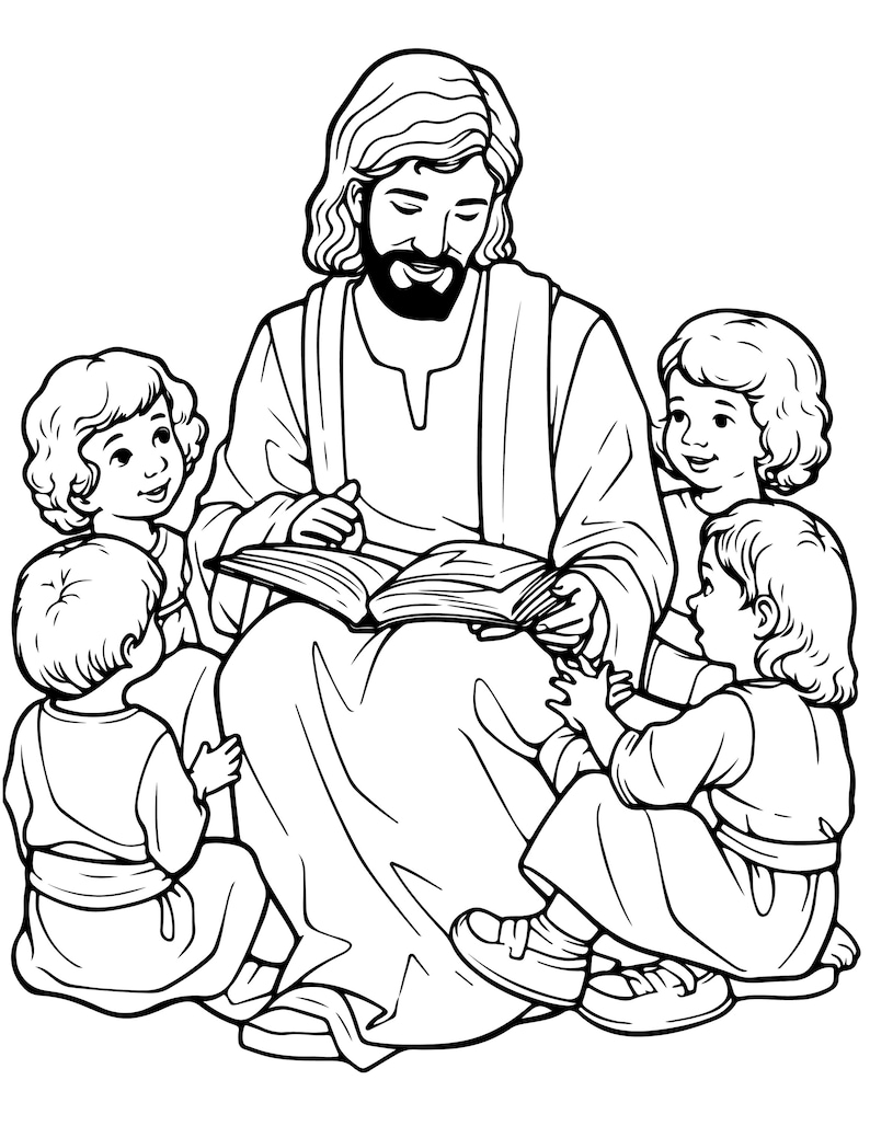 Bible Coloring Pages for Kids - Etsy