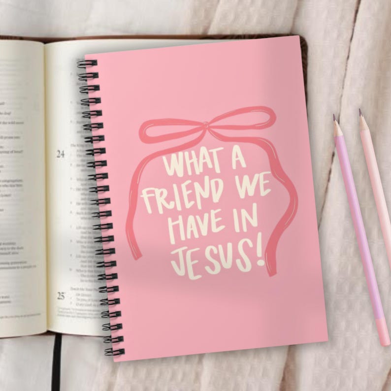 Bible Study Journal, Spiral Notebook, Prayer Journal, Soft Cover Journal, Faith Notebook, Gift for Her, Christian Stationery, devotional journal, bible study notes, Christian gift, christian notebook, sermon notes, faith journal