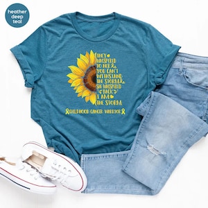 Childhood Cancer T-Shirt,Sunflower Childhood Cancer Awareness Shirt, Support Childhood Cancer Shirt,Kids Cancer Gift,Childhood Fighter Shirt
