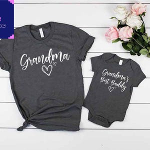 Grandmother Grandchild Matching Shirt,Grandma and Grandkid Matching Tee,Mothers Day Gift for Grandma,Pregnancy Announcement,Gift for Grandma