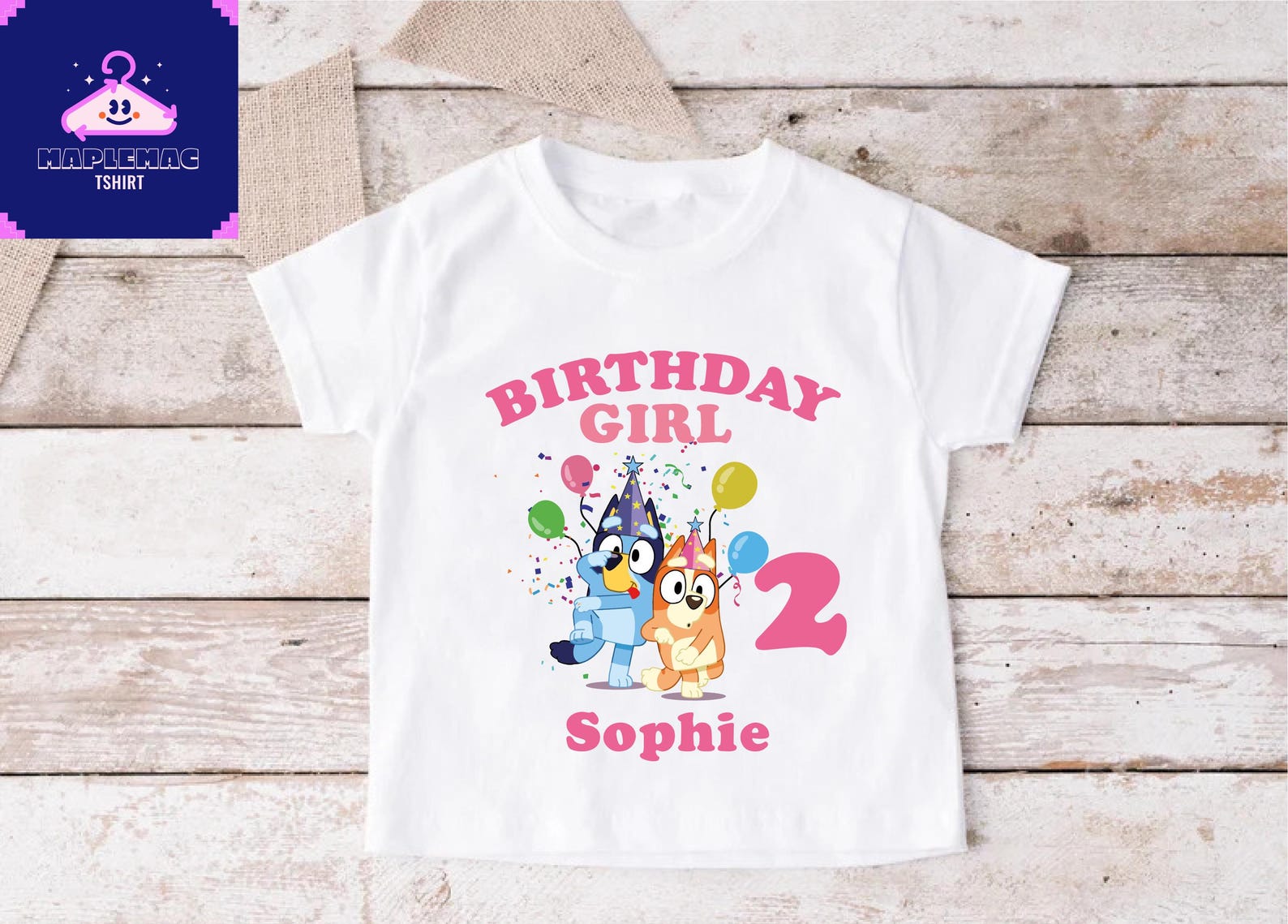 Custom Bluey Birthday Girl Shirt