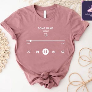 Custom Gift Shirt For Birthday, Song Name Shirt,Custom Song Tee,Personalized Artist Name Shirt,Favorite Song,Music Lover Gift,Musician Shirt