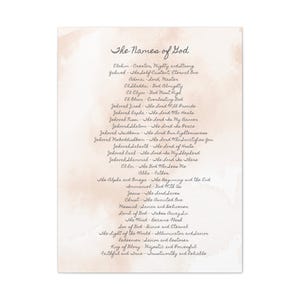 Canvas De namen van God