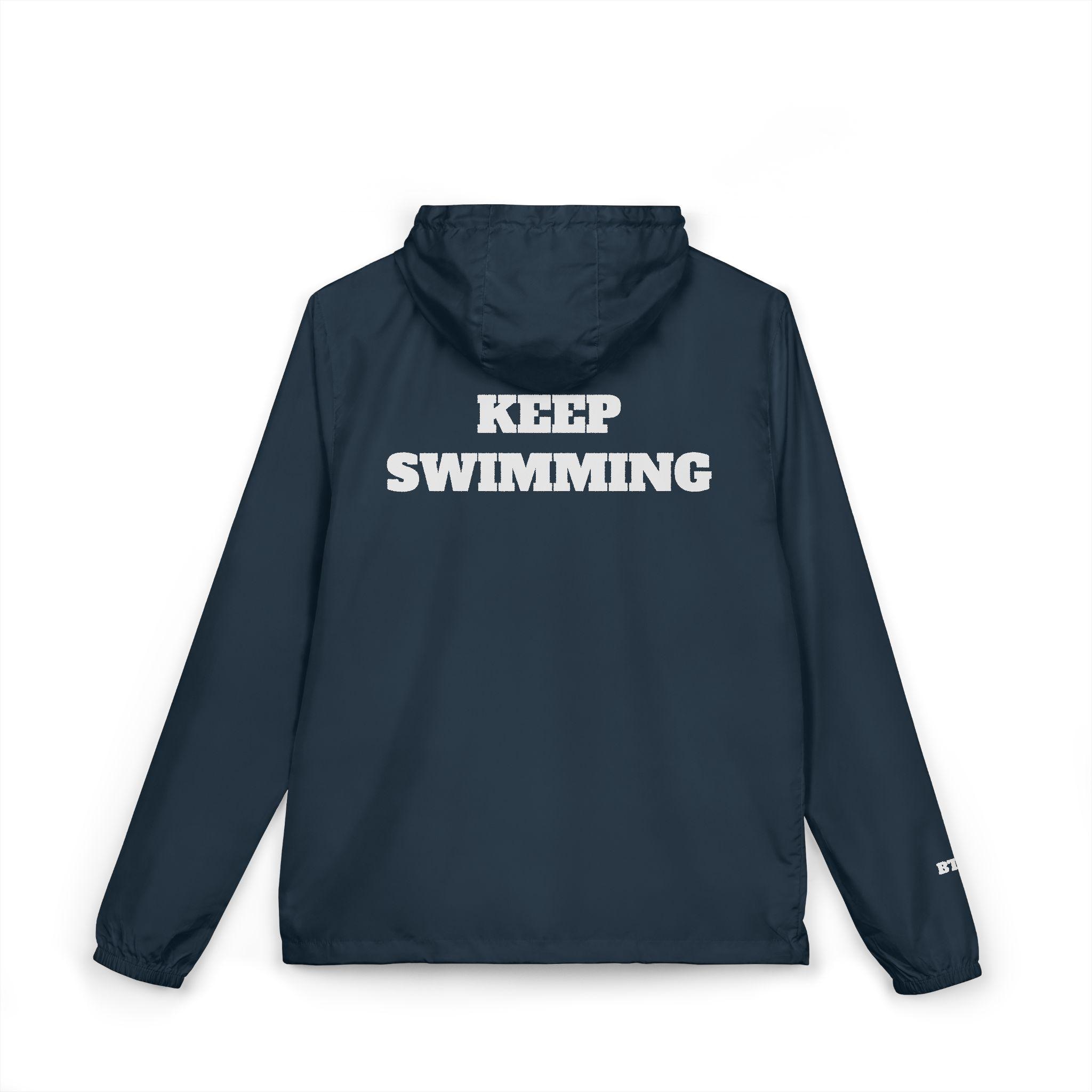 BTS KEEP SWIMMING Arirang Windbreaker Jacket | Navy Blue Hooded