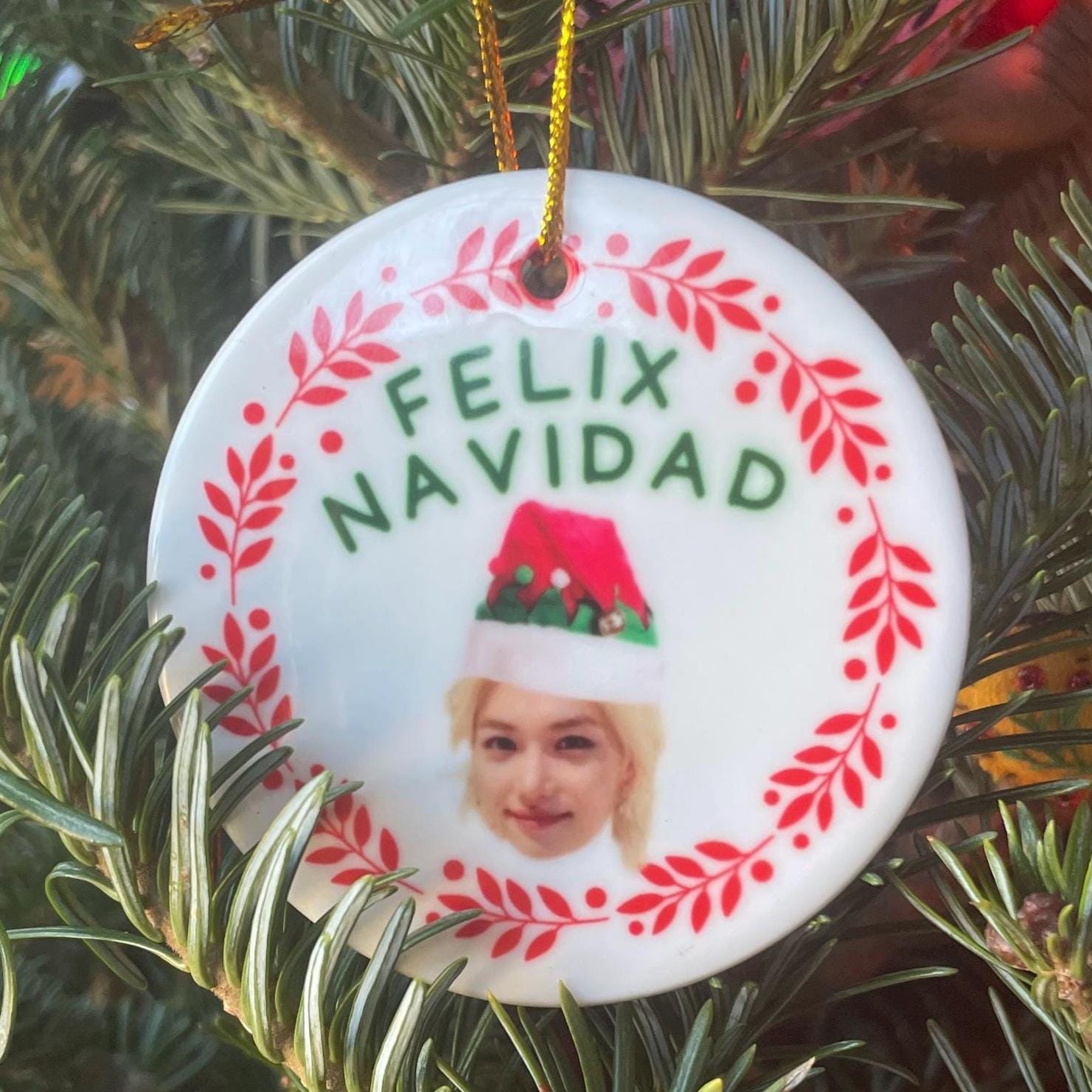 Stray Kids Felix Christmas Ornament Felix Navidad Holiday Decor K