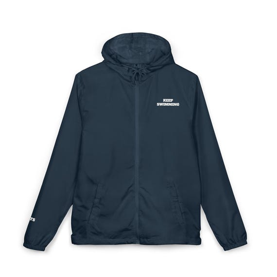 BTS KEEP SWIMMING Arirang Windbreaker Jacket | Navy Blue Hooded