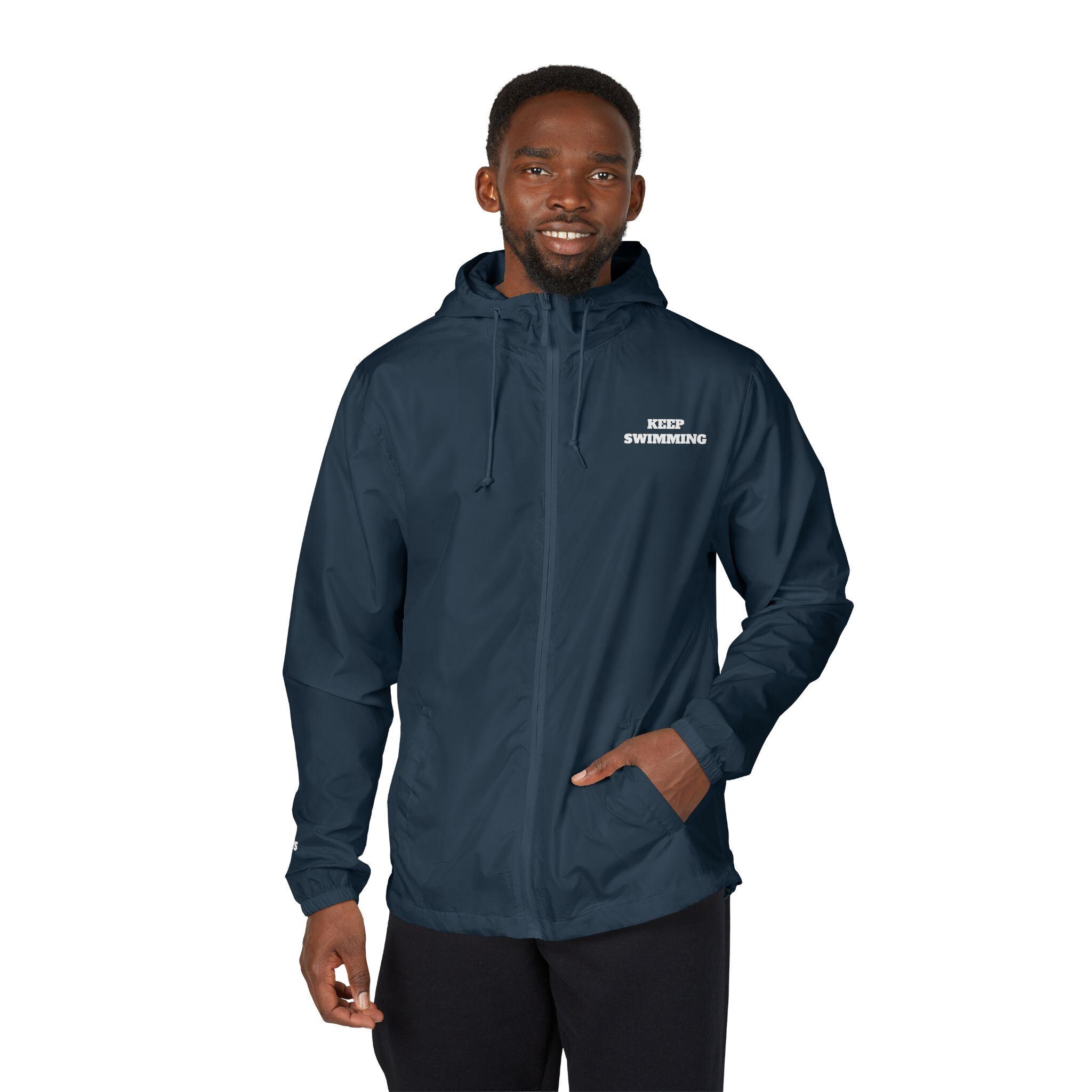 BTS KEEP SWIMMING Arirang Windbreaker Jacket | Navy Blue Hooded