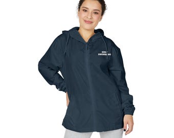 BTS KEEP SWIMMING Arirang windbreaker jacket | Navy blue hooded outerwear