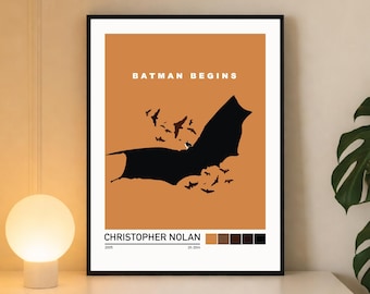 Batman Begins Minimalist Movie Poster Wall Art