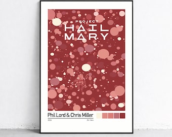Project Hail Mary Minimalist Movie Poster Wall Art