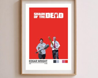 Shaun of the Dead Minimalist Movie Poster Wall Art