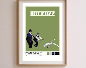 Hot Fuzz Minimalist Movie Poster Wall Art