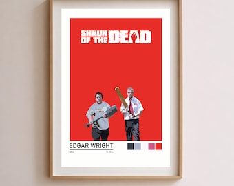 Shaun of the Dead Minimalist Movie Poster Wall Art