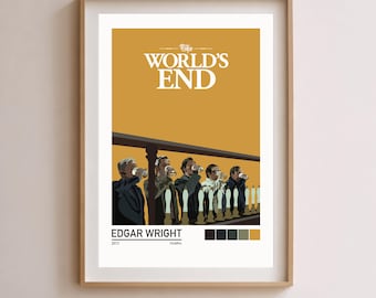 The Worlds End Minimalist Movie Poster Wall Art