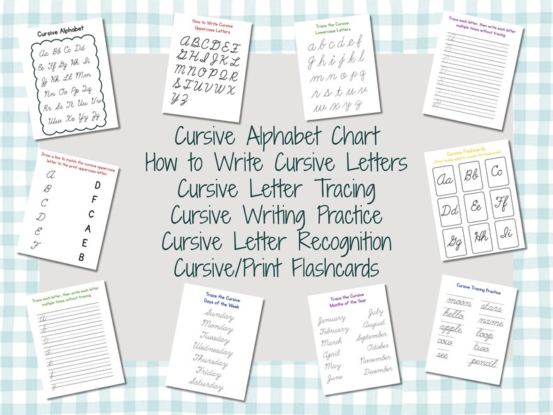 Cursive Writing Practice - Etsy