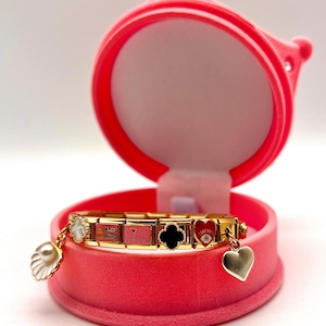Italian Bracelet,Custom Gold Italy Charms, Personalized Italian Bracelet,Modular Bracelet,Jewelry Gifts for Her,Birthday gift,Christmas gift