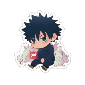 Megumi Fushiguro Jujutsu Kaisen Sticker, Laptop Decal, Cute Gift, Desk Decor, Anime Fan Sticker