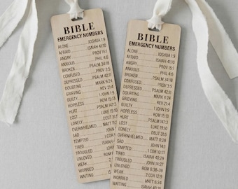 Bible Emergency Numbers SVG Christian Bookmark Laser File Religious Bookmark for Engraving Glowforge LightBurn