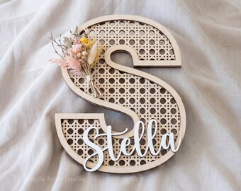 Boho Rattan Alphabet Laser Cut Files Cane Weave Letters SVG Monogram Wall Decor Font Bundle Numbers Symbols Glowforge Cricut