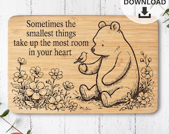 Cutting Board Laser Engrave SVG File A A Milne Quote Charcuterie Board Engraving LightBurn Wood Sign