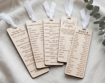 Bible Bookmark SVG Bundle Christian Laser Cut Files Names of God Jesus Scripture Set for Glowforge Cricut Religious Gift