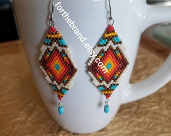 Apache Thunderbird  Beaded Earrings