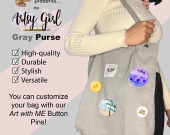 Gray Corduroy Tote Bag: Stylish Everyday Handbag