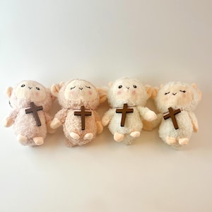 Cordeiro de pelúcia - Bicho de pelúcia para crianças, brinquedo de pelúcia macio, pequeno presente de cordeiro para crianças pequenas e bebês, presente fofo de primavera
