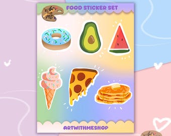 Food Sticker Sheet – Waterproof Glossy Planner Stickers