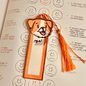 Dog Design Bookmark, Cute Animal Bookmark, Perfect Gift for Dog Lovers, Handmade Bookmark, Book Lover Gift, Unique Reading Accessory