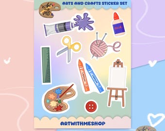 Arts & Crafts Sticker Sheet: DIY Planner Stickers
