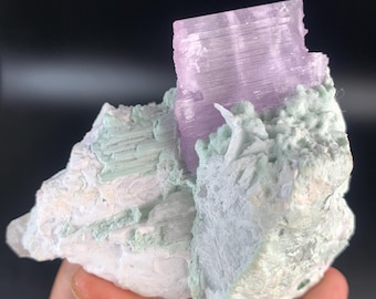 233 Gram, Natural Good Luster Pink Kunzite Crystal Combine With Matrix.