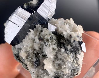 27 Gram, Natural Big Size Rare Anatase Crystal Combine With Star Feldspar hard Matrix