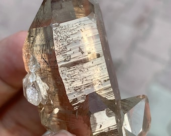 52.4 Gram, Top Grade Terminated Natural High Luster Rutile Inclusion Smoky Quartz Crystal