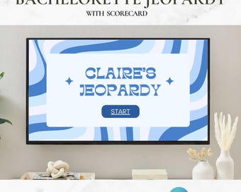 Bachelorette Jeopardy Game Template | Bridal Jeopardy PowerPoint Game Template | Disco Groovy Bachelorette Party Game | Editable in Canva