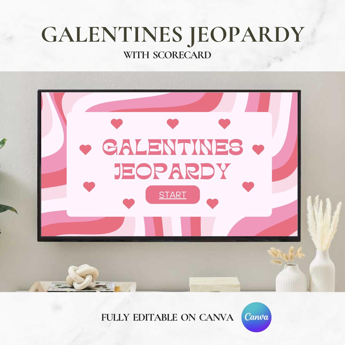 Galentines Jeopardy Game Template | Girls Night Jeopardy Powerpoint ...