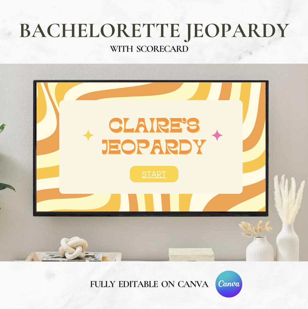 Bachelorette Jeopardy Game Template | Bridal Jeopardy Powerpoint Game ...