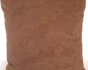 22" x 22" Square Throw Pillow Cover Chocolate Brown Taffeta Decorative Accent French Country Cabin Traditional English Cottage
