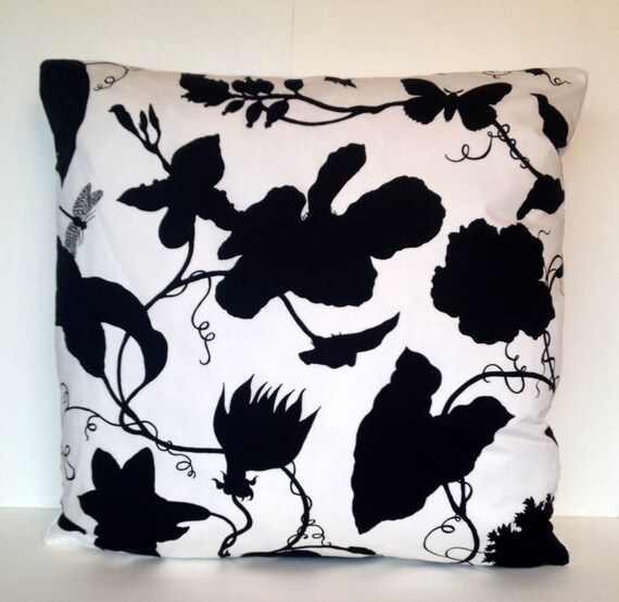24 X 24 Square Throw Pillow Cover Silhouette Etsy