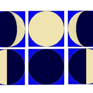Phases of the Moon Foundation Paper Piecing Pattern Set PDF Download