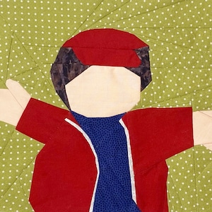 Joshua Baseball Cap Hat Boy Foundation Paper Piecing Pattern PDF Download