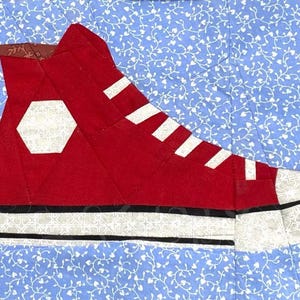 High Top Sneaker Foundation Paper Piecing Pattern PDF Download