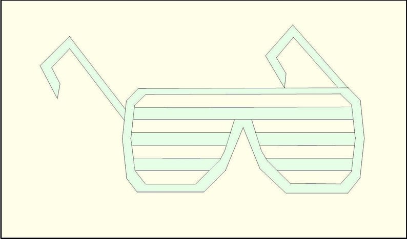 Shutter Glass Pattern Retro Shutter Glasses Foundation Paper Piecing Pattern PDF Download - Etsy